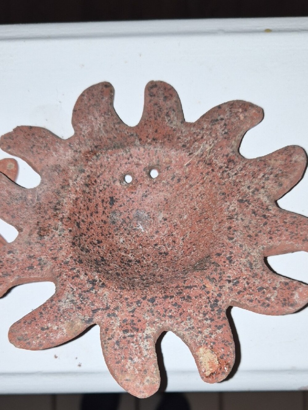 Rustic Sun Face Wall Décor Pair - Terracotta Finish 2pcs. - Picture 8 of 9